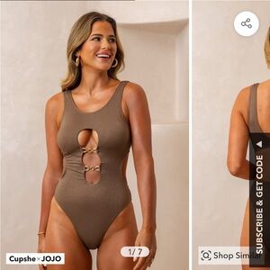 Cupshe x JoJo Dune Cutout Monokini Swimsuit